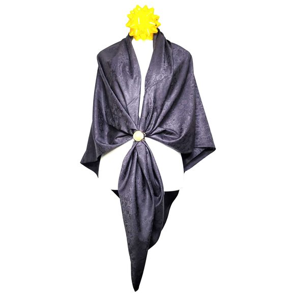 NWT Double Sided Silk Scarf 52"x52" Large Square Shawl Wrap XiangYunShal 2205 - Picture 2 of 5